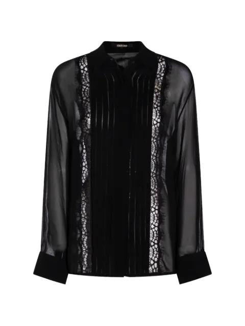 lace-panel blouse by ROBERTO CAVALLI