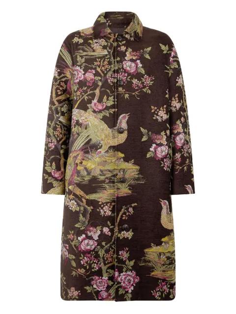 landscape-jacquard coat by ROBERTO CAVALLI
