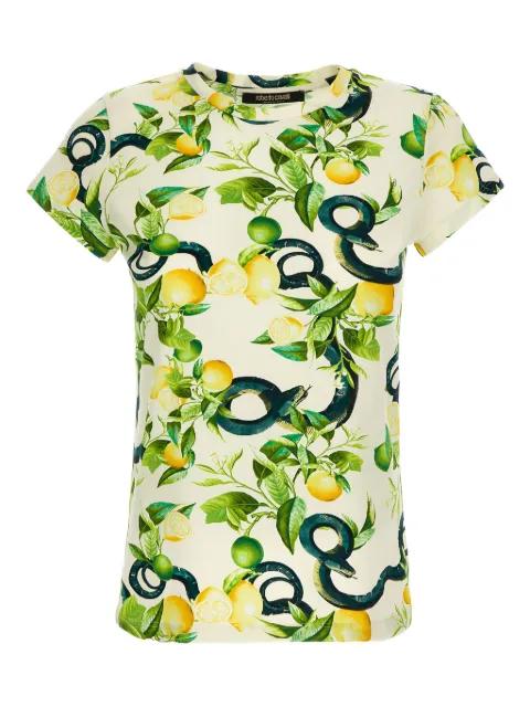 lemon-print T-shirt by ROBERTO CAVALLI