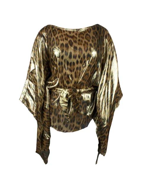 leopard-print draped kaftan by ROBERTO CAVALLI