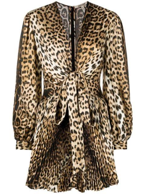 leopard-print mini dress by ROBERTO CAVALLI