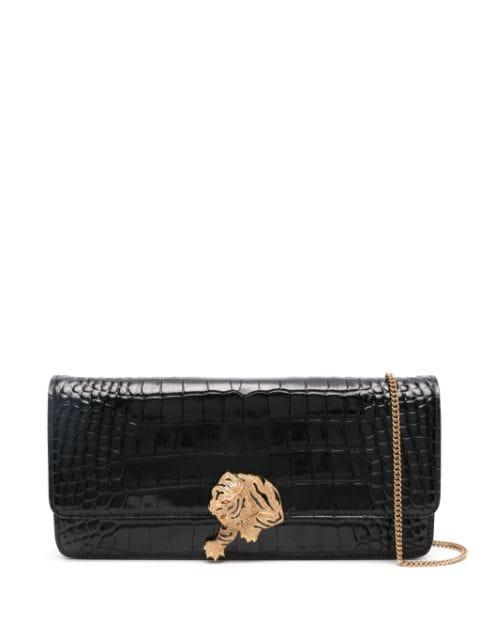 logo-plaque clutch bag by ROBERTO CAVALLI