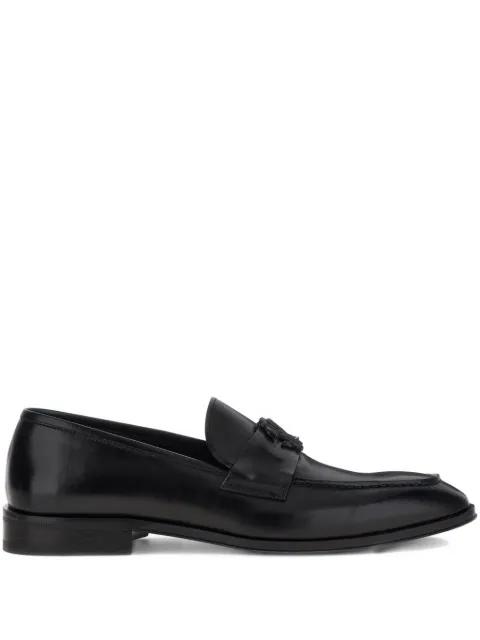 logo-plaque leather loafers by ROBERTO CAVALLI