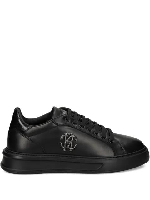 logo-plaque platform sneakers by ROBERTO CAVALLI