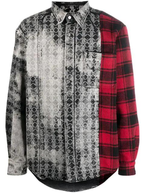 long-sleeved patchwork shirt by ROBERTO CAVALLI