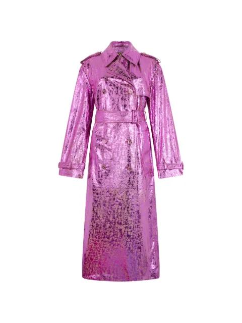 metallic-effect trench coat by ROBERTO CAVALLI