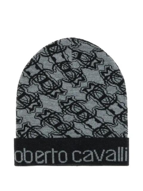 monogram-pattern beanie hat by ROBERTO CAVALLI