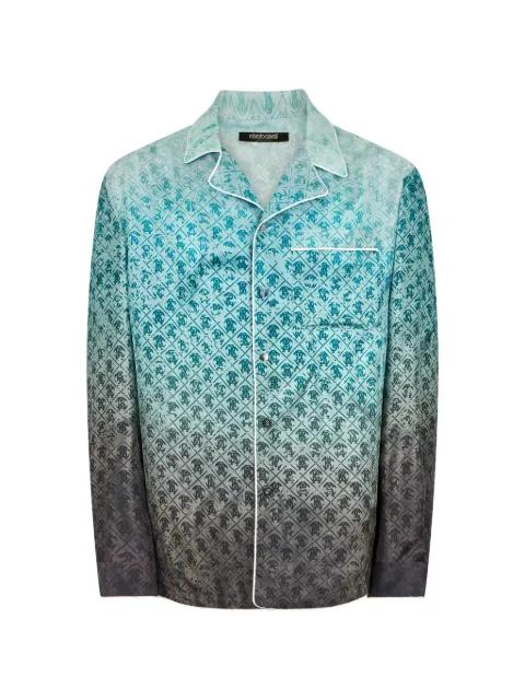 monogram-pattern silk shirt by ROBERTO CAVALLI