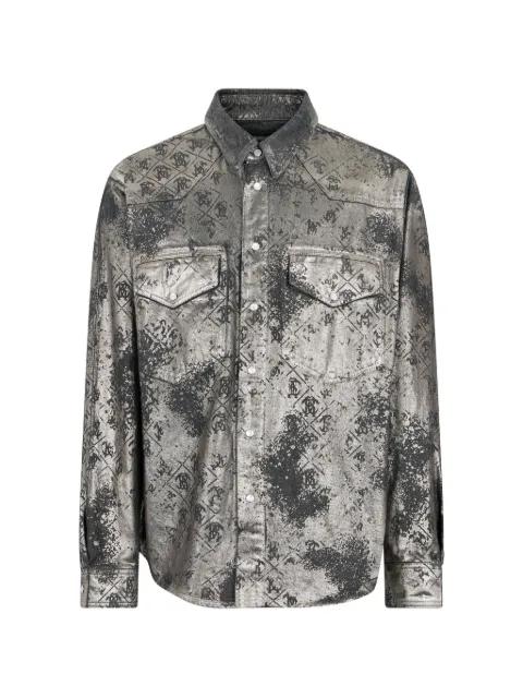 monogram-print shirt by ROBERTO CAVALLI