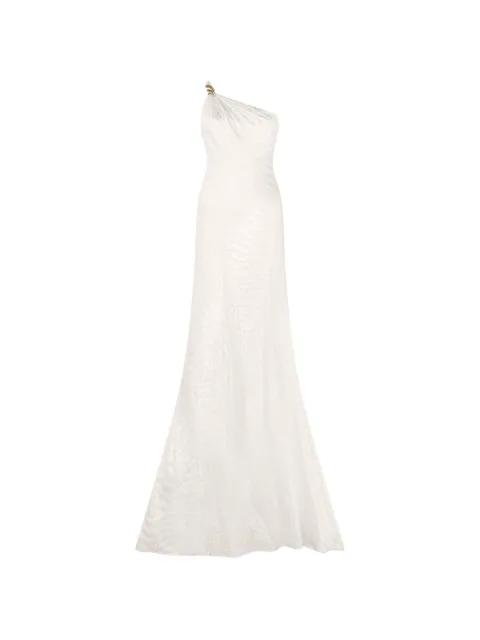 one-shoulder print maxi dress by ROBERTO CAVALLI