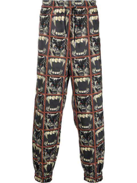 panther print track pants by ROBERTO CAVALLI