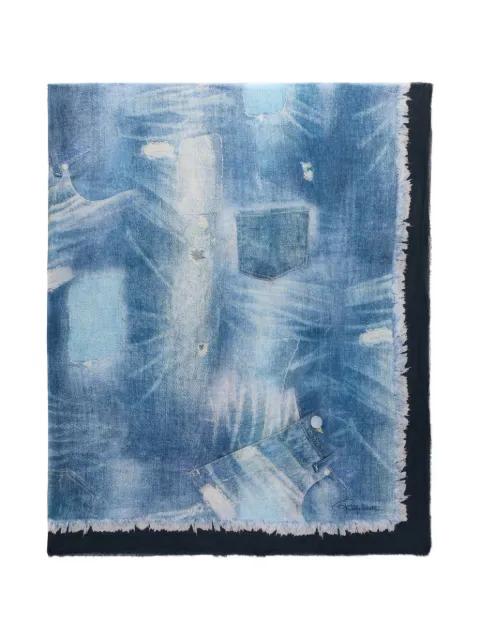 patchwork-effect cotton scarf by ROBERTO CAVALLI