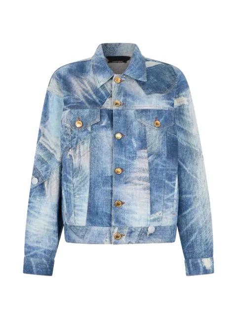 patchwork-effect denim jacket by ROBERTO CAVALLI