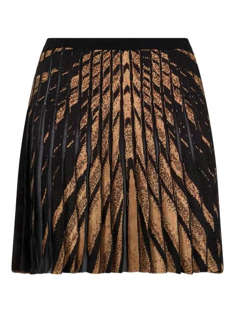 pleated abstract-pattern mini skirt by ROBERTO CAVALLI