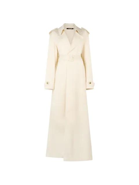 pleated belted trench coat by ROBERTO CAVALLI