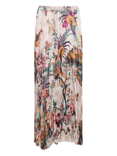 pleated floral-print maxi skirt by ROBERTO CAVALLI