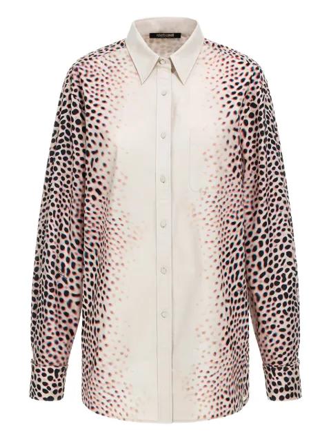 print mini shirt dress by ROBERTO CAVALLI