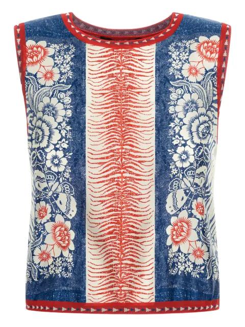 print sleeveless top by ROBERTO CAVALLI