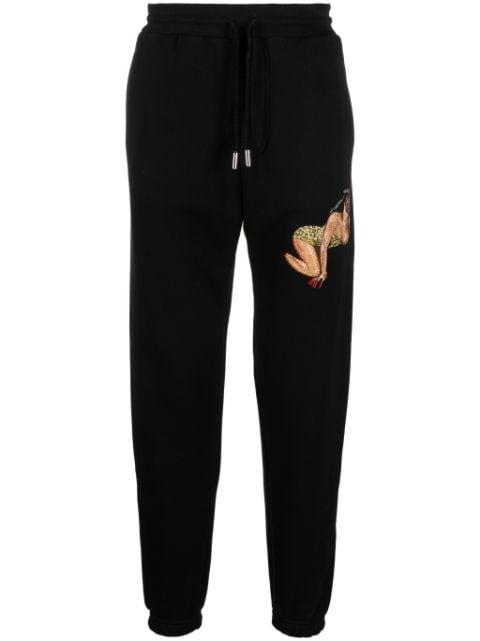 printed cotton track pants by ROBERTO CAVALLI