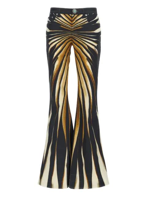 printed flared trousers by ROBERTO CAVALLI