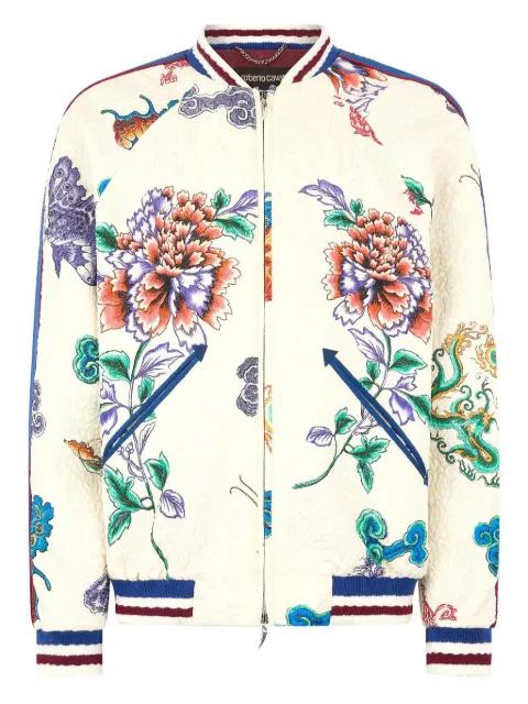 quilted bomber jacket by ROBERTO CAVALLI
