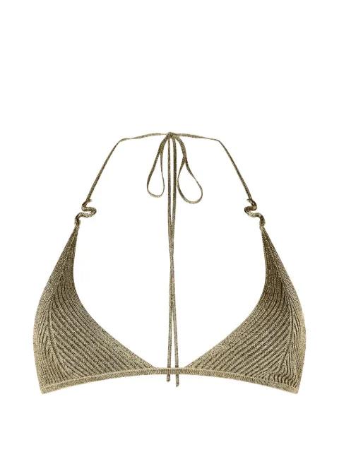 ribbed serpent bikini top by ROBERTO CAVALLI
