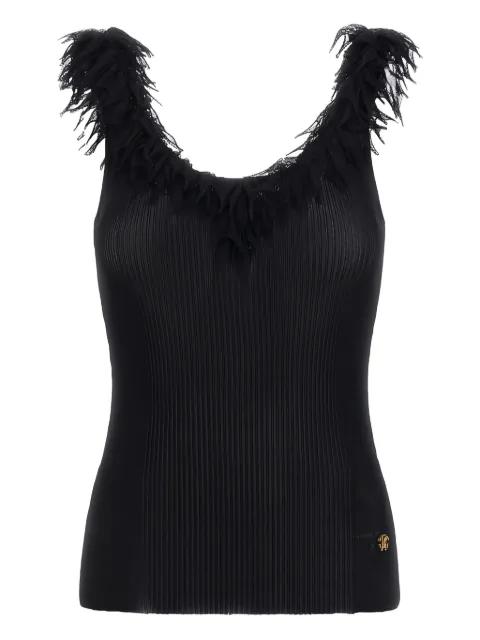 ribbed trimmed tank top by ROBERTO CAVALLI