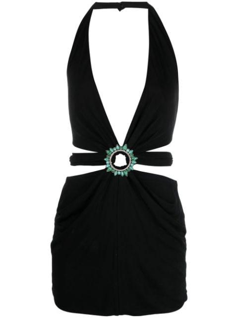ring-embellished mini dress by ROBERTO CAVALLI