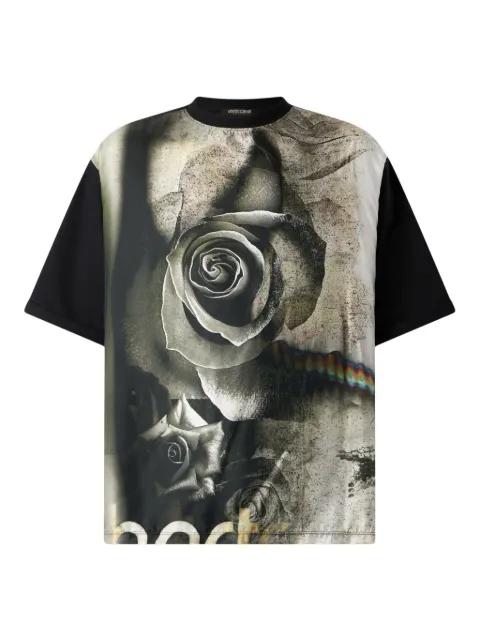 rose-print T-shirt by ROBERTO CAVALLI