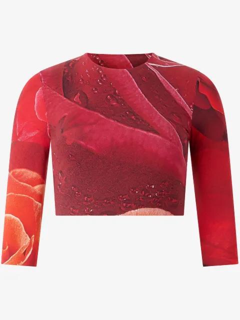 rose-print T-shirt by ROBERTO CAVALLI