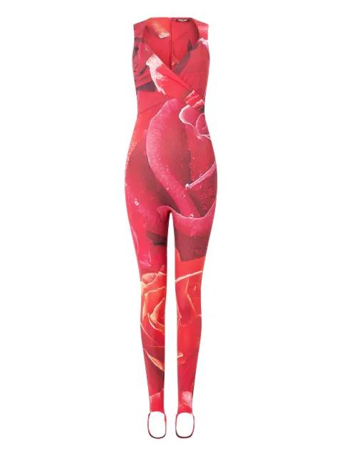 rose-print jumpsuit by ROBERTO CAVALLI