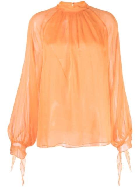 semi-sheer silk blouse by ROBERTO CAVALLI
