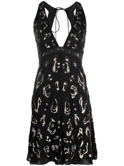sequin-embellished open-back dress by ROBERTO CAVALLI