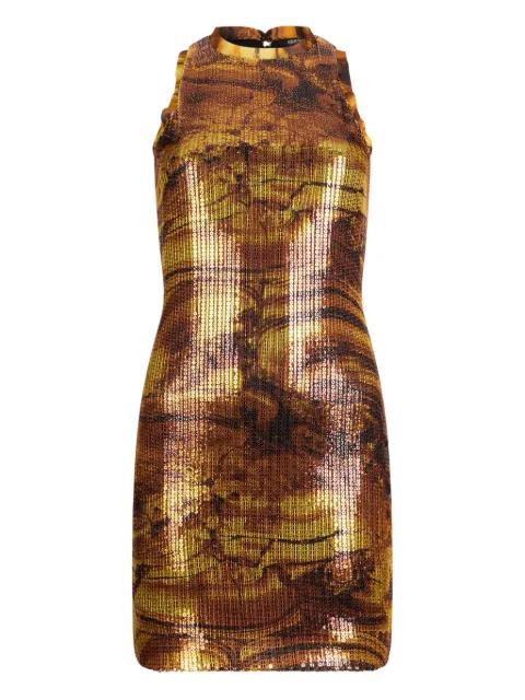 sequin round-neck mini dress by ROBERTO CAVALLI