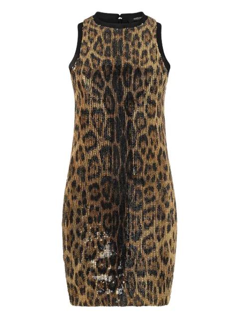 sequined leopard mini dress by ROBERTO CAVALLI