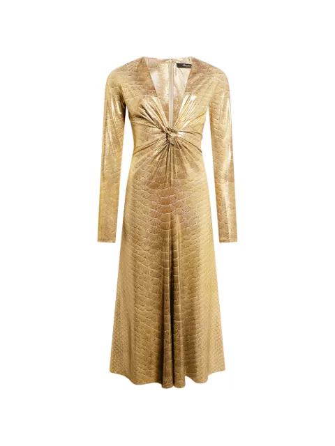 serpentine-print midi dress by ROBERTO CAVALLI