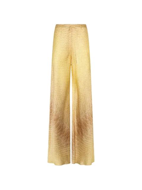 serpentine-print palazzo pants by ROBERTO CAVALLI