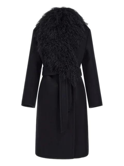 shearling-collar coat by ROBERTO CAVALLI