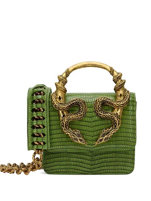 snake-handle lizard-effect tote bag by ROBERTO CAVALLI