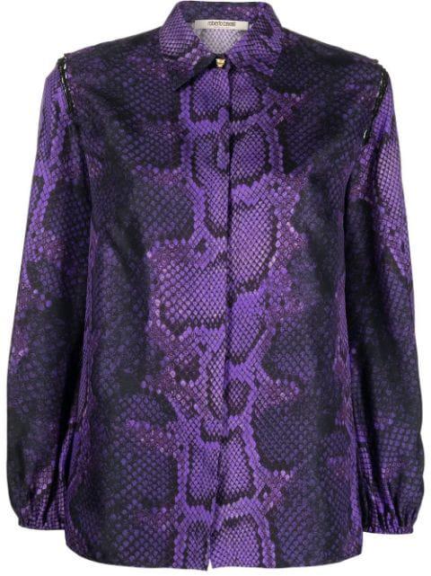 snake-print silk shirt by ROBERTO CAVALLI