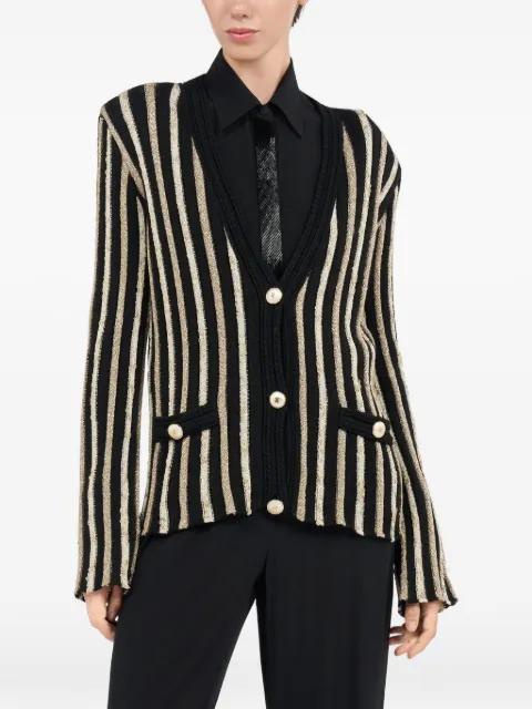 striped-pattern button-up cardigan by ROBERTO CAVALLI