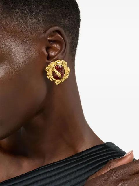 textured-frame earrings by ROBERTO CAVALLI