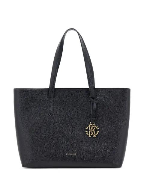 textured leather tote bag by ROBERTO CAVALLI