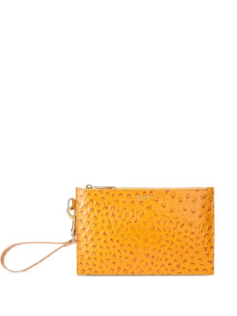 textured wristlet-handle clutch bag by ROBERTO CAVALLI