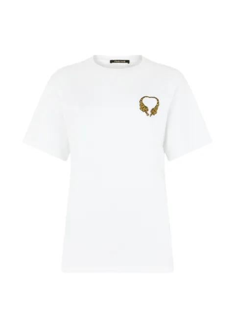 tiger-embroidered T-shirt by ROBERTO CAVALLI
