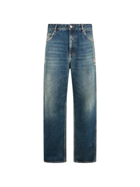 tiger-embroidery jeans by ROBERTO CAVALLI