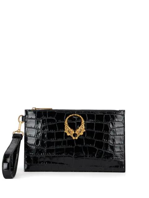 tiger-motif clutch bag by ROBERTO CAVALLI