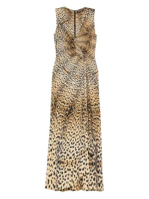 twisted animal-print dress by ROBERTO CAVALLI