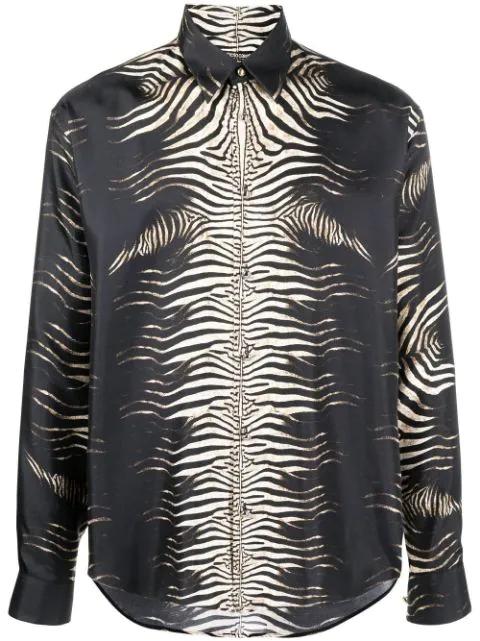 zebra-print silk shirt by ROBERTO CAVALLI