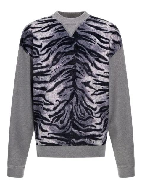 zebra-print sweatshirt by ROBERTO CAVALLI
